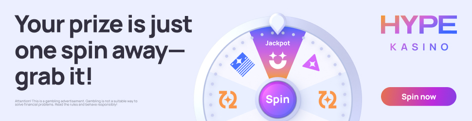 HypeKasino Welcome Wheel promotional banner showing the €15,000 jackpot